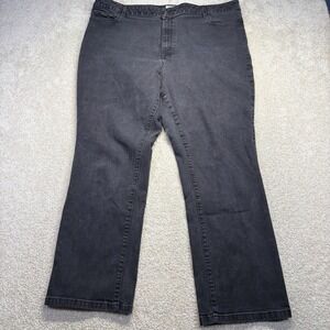 LL Bean Classic Fit Charcoal Gray Jeans Womens 20W (FITS 40 X 29)  Denim Stretch